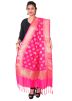 Art Silk Woven Dupatta In Pink