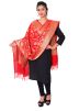 Art Silk  Woven Dupatta In Red