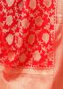 Art Silk  Woven Dupatta In Red