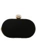 Black Sequins Embellished Clutch Box