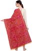 Red Thread Embroidered Dupatta In Cotton