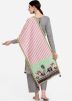 Multicolor Stripes Printed Cotton Dupatta