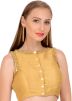 Readymade Golden Cotton Silk Blouse