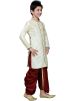 Readymade Cream Art Silk Kids Dhoti Kurta