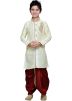 Readymade Cream Art Silk Kids Dhoti Kurta