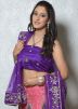 Purple Pink Shaded Net Lehenga Choli With Dupatta