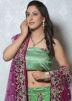 Green Net Lehenga Choli With Dupatta