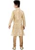 Readymade Cream Art Silk Kids Kurta Pajama