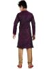 Readymade Purple Brocade Kids Kurta Pajama