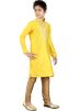 Readymade Yellow Art Silk Kids Kurta Pajama