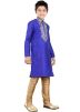 Readymade Royal Blue Art Silk Kids Kurta Pajama