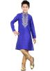 Readymade Royal Blue Art Silk Kids Kurta Pajama