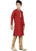 Readymade Red Art Silk Kids Kurta Pajama