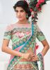 A Line Digital Print Multicolor Art Silk Lehenga