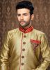 Readymade Peach Art Silk Indo Western Sherwani