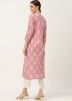 Pink  Readymade Printed Cotton Kurti