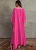 Pink Art Silk Kaftan Style Kurta Set