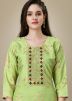 Green Readymade Printed Kurta & Pant