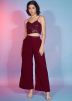 Maroon Sequins Work Co-Ord Set