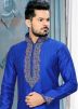 Readymade Royal Blue Art Silk Kurta Churidar Set