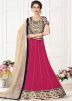 Pink Art Silk Lehenga Choli With Dupatta