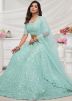 Blue Sequins Embroidered Lehenga Choli