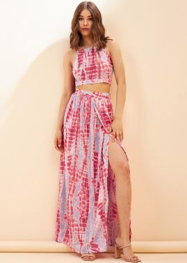 Pink Tie-Dye Printed Co-Ord Set