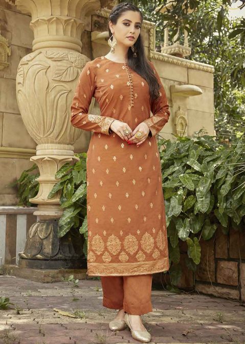 Orange Readymade Kurta & Pant