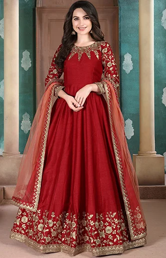 shop art silk salwar kameez