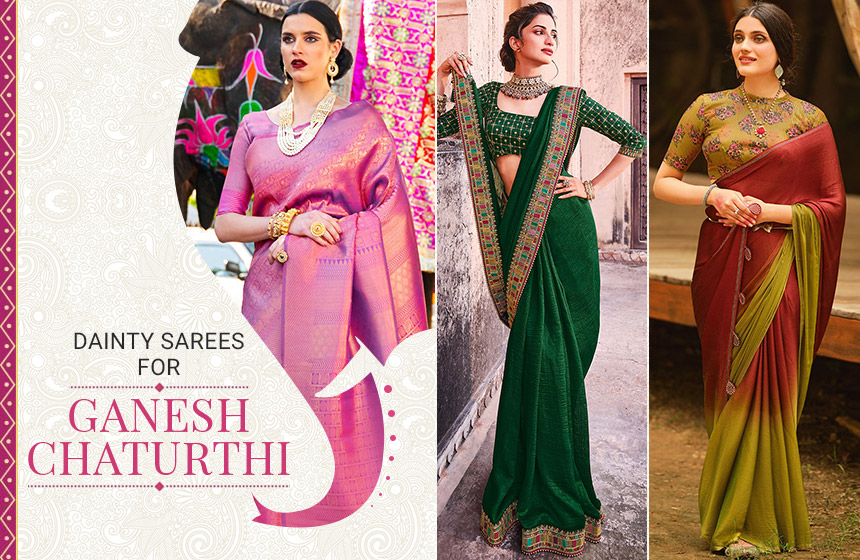 Dainty sarees for Ganesh Chaturthi