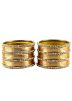 Stone Studded Golden Bangle Set