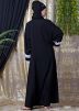 Readymade Black Crape Bordered Kaftan