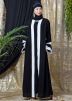 Readymade Black Crape Bordered Kaftan