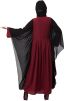 Readymade Maroon Black Butterfly Sleeve Abaya