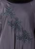 Readymade Grey Hand Embroidered Abaya 