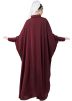 Readymade Maroon Shirt Style Kaftan With Abaya