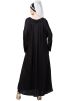 Black Readymade Scallop Yoke Abaya