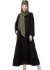 Readymade Black Front Open Black Abaya