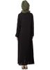 Readymade Black Flared Buttoned Abaya