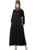 Readymade Black Flared Buttoned Abaya