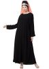 Black Readymade Golden Piping Abaya