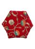 Red Floral Embroidered Velvet Potli Pouch