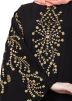 Readymade Crepe Embroidered Abaya In Black