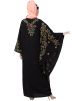 Readymade Crepe Embroidered Abaya In Black