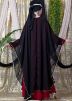 Readymade Black Embroidered Kaftan With Abaya