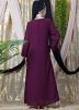 Purple Readymade Asymmetrical Layered Abaya