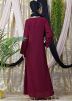 Readymade Asymmetric Layered Abaya In Maroon