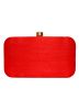 Sequins Embellished Red Clutch With Chain Strap