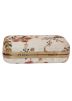 Embroidered Cream Silk Frame Box Clutch