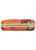 Floral Embroidered Orange Frame Box Clutch